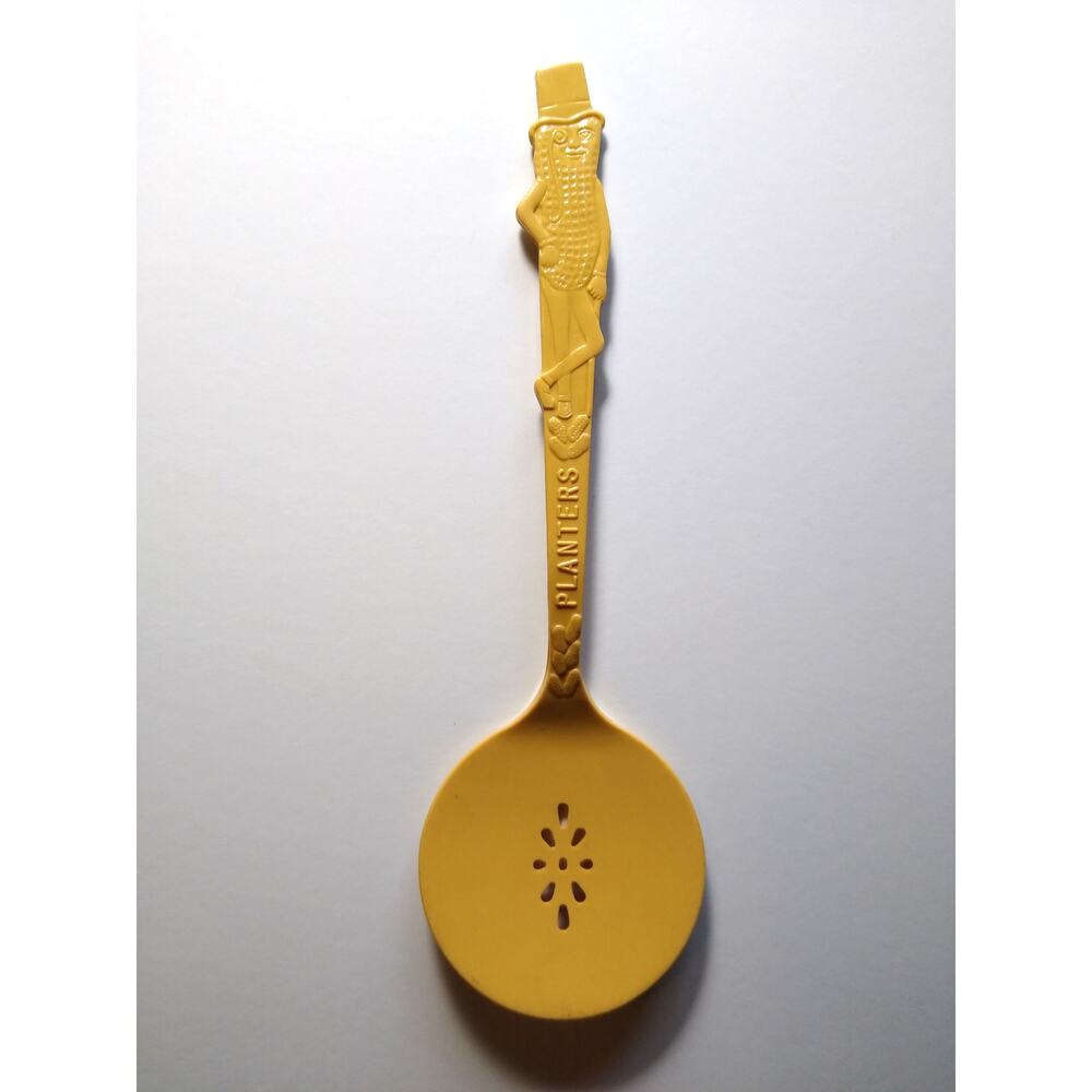 Mr Peanut Vintage Tan Plastic Serving Spoon 1950s Planters Peanuts Kitchenware